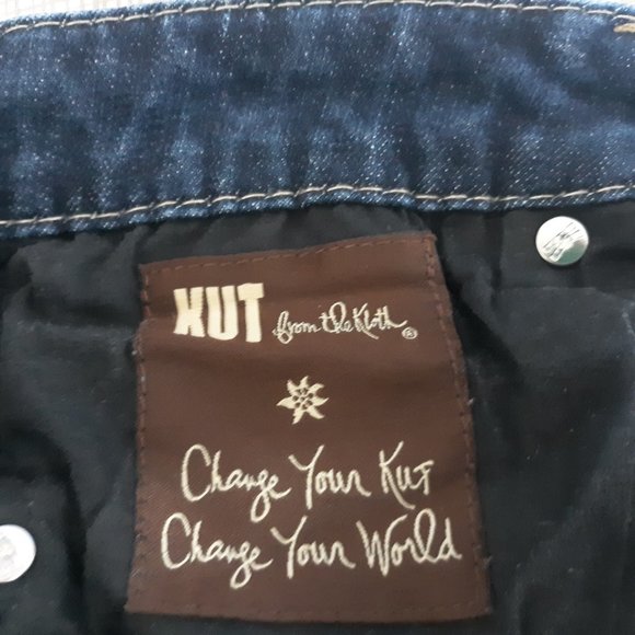 KUT from the Kloth Women's Kate Low Rise Crop Jeans Size 12 So Low Embroidered - Picture 10 of 15
